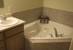 corner whirlpool tub