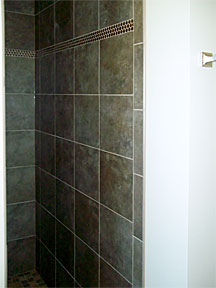 Eagle walk-in tile shower