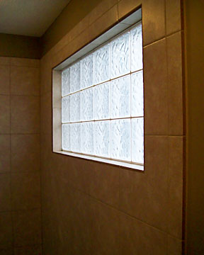 walk-in tile shower