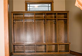 lockers in mud room