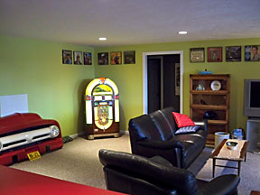 Lincoln Custom Home basement