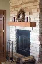 custom stone fireplace