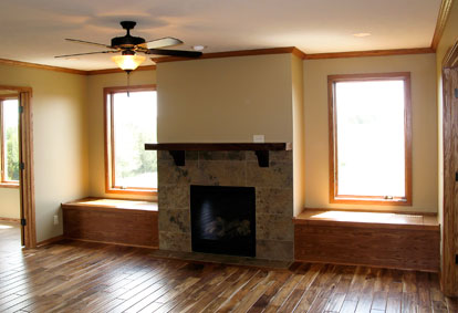 custom tile fireplace