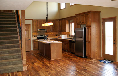 kitchen with custom island