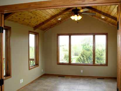 sunroom with tile floor